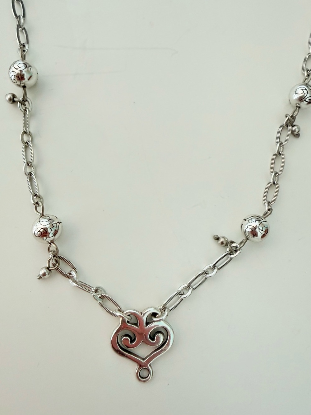 Brighton Sterling Silver Heart Pendant Necklace - Silver - Picture 2 of 4
